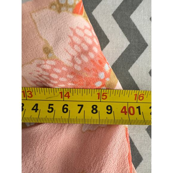 Pendleton Peach Floral Chiffon Midi Skirt – Size M - Picture 3 of 4